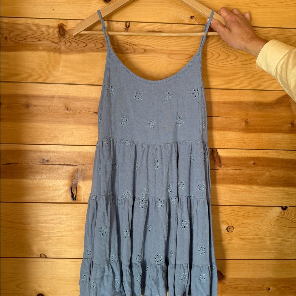 Hem & Thread Light Blue Mini Dress